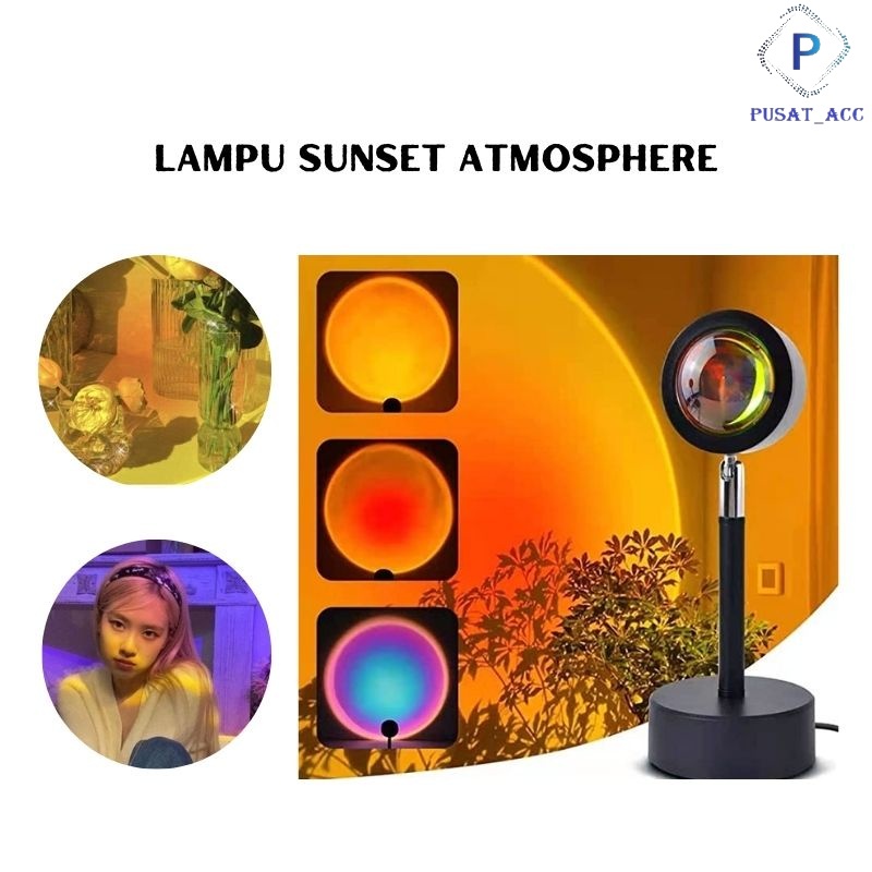 LS04 - Lampu Sunset Lampu Fill Proyektor Lampu Tidur LED 4 Warna