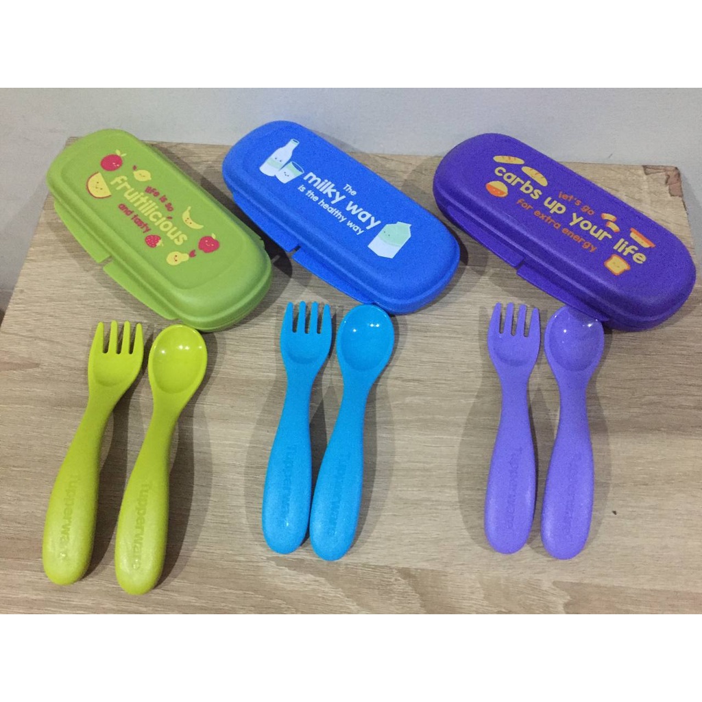 on the go cutlery / baby cutlery ( sendok garpu bayi ) by tuppwr