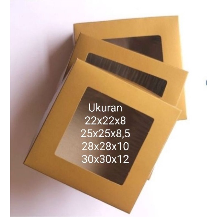 

Cake box Dus Kue Kotak Box Cake Gold Mika