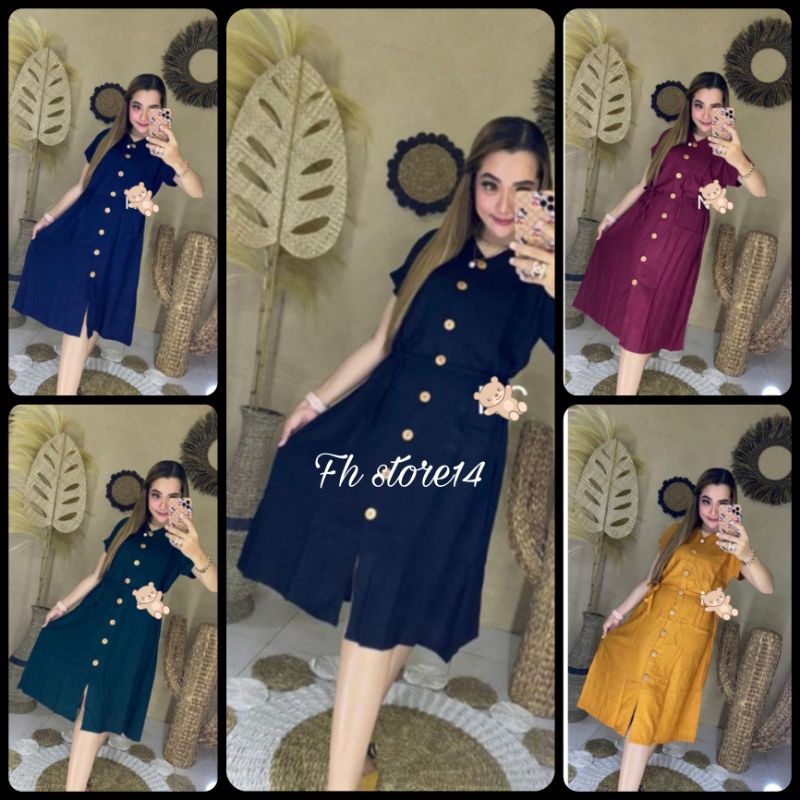 dress  busui masakini kancing depan aktif