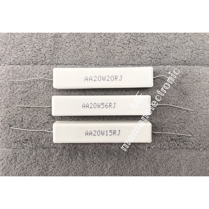 Resistor 20W 15OHM 18OHM 20OHM 39OHM 56OHM Putih Bagus
