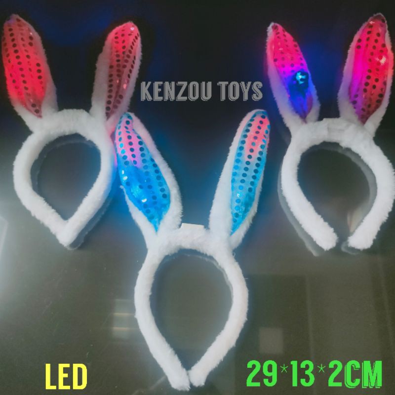 Bando Kelinci Bulu LED