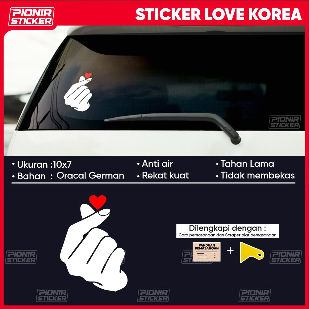 Stiker Sarangheo Mobil Motor Cutting Sticker Sarangheo Kaca Mobil Universal