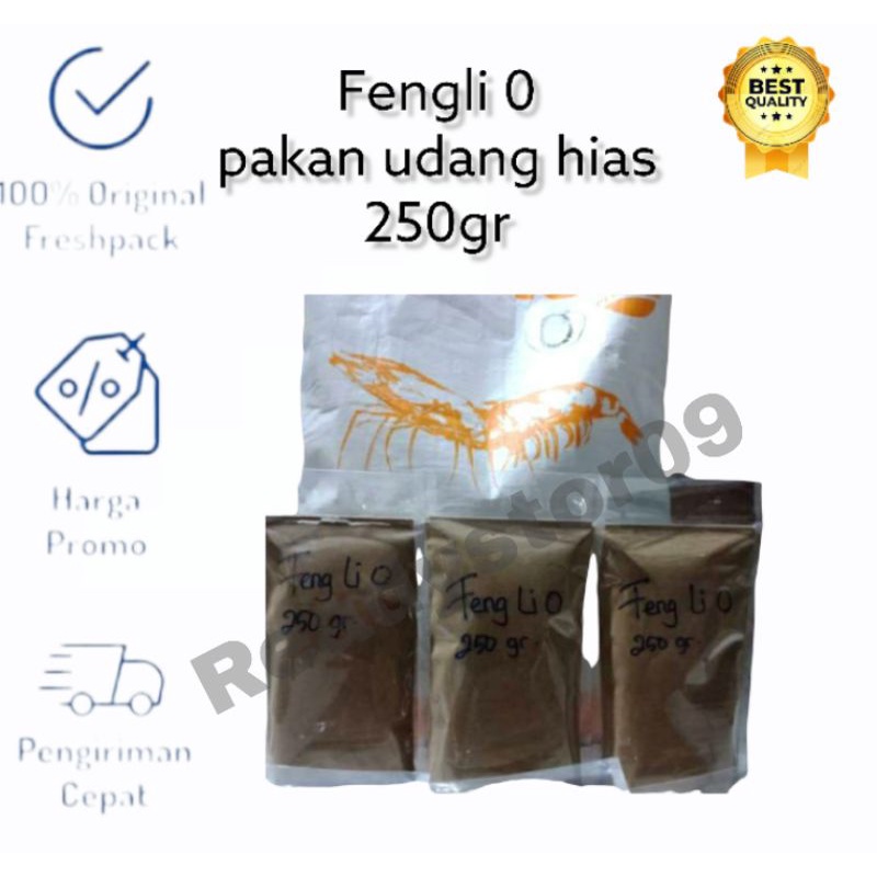 fengli feng li 0 250gr pakan bibit udang / lobster , burayak ikan, daphnia