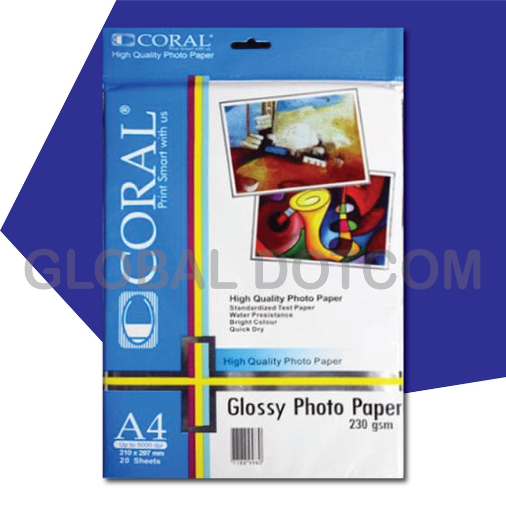 

CORAL GLOSSY PHOTO PAPER 230 GSM A4