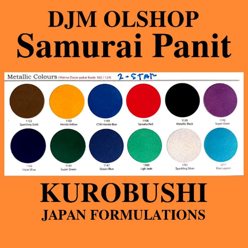 Cat Semprot Samurai Paint Metallic Colours