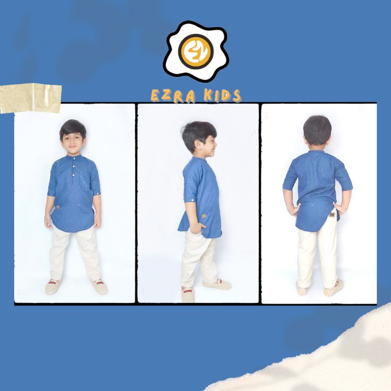 Baju Koko Anak Laki Laki model Kurta Pakistan EZRA KIDS 1 - 10 Tahun