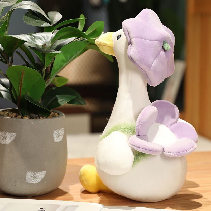 35/40/55cm Duck Doll Flower Duck Plush Toy Stuffed Animal Plush Toy Best Gift Kawaii Plushie Toy Simulation Funny Doll