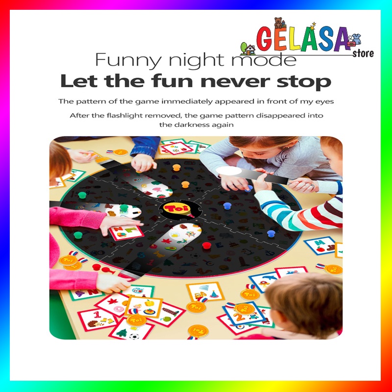 Gelasa Mainan Toi Find It Out with Flashlight Detective Board Game