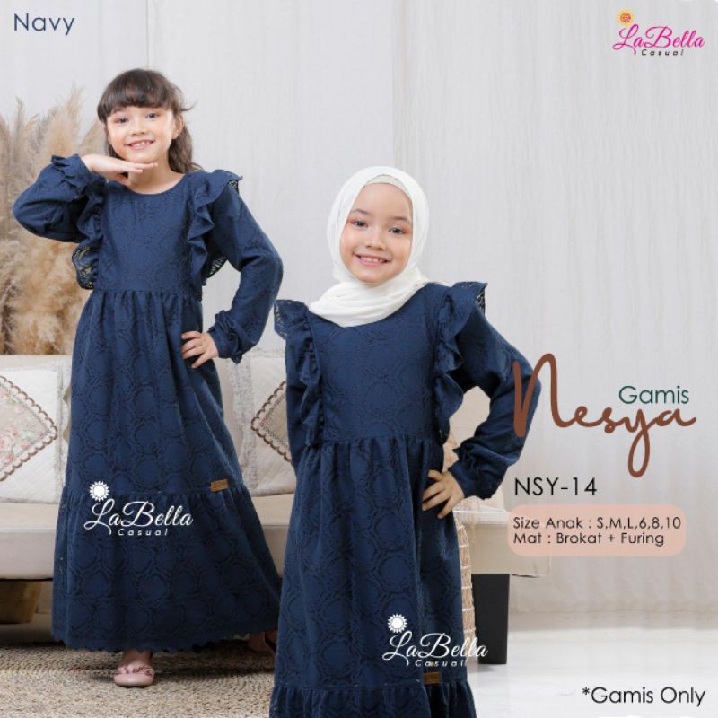 GAMIS ANAK USIA 2-3 THN BROKAT NESYA KIDS BY LABELLA