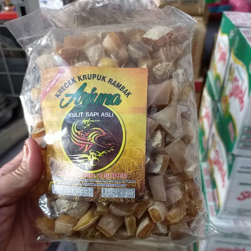 

rambak kulit sapi dadu 500 gram