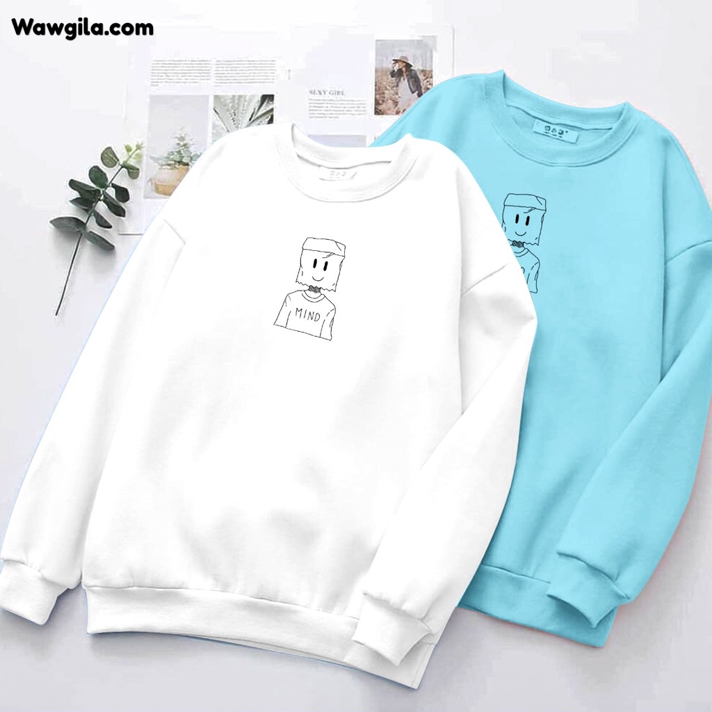 MIND BLOCK SWEATER WANITA - ATASAN TEBAL PREMIUM