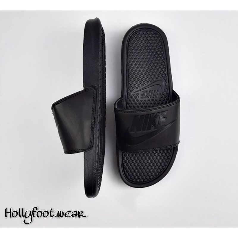 SANDAL SLIDE NIKE BENNASI BLACK / SANDAL SLOP NIKE BENNASI HITAM GRADE A-2