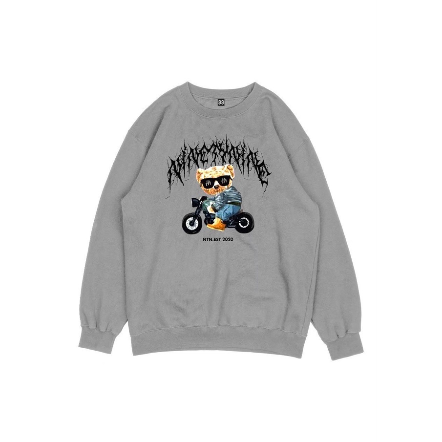 Sweater Crewneck NINETY NINE BEAR MOTORCYLE / Jaket Crewneck Pria / Jaket Crewneck Wanita Available M L XL Casual Good Brand Quality (Fulltag) Realpict