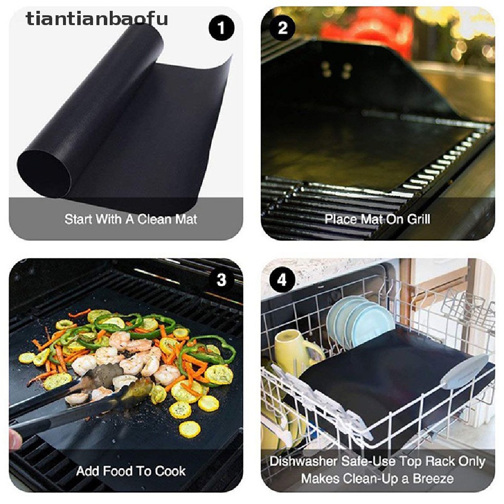 (Tianbaofu) Alas Panggang BBQ Reusable Anti Lengket