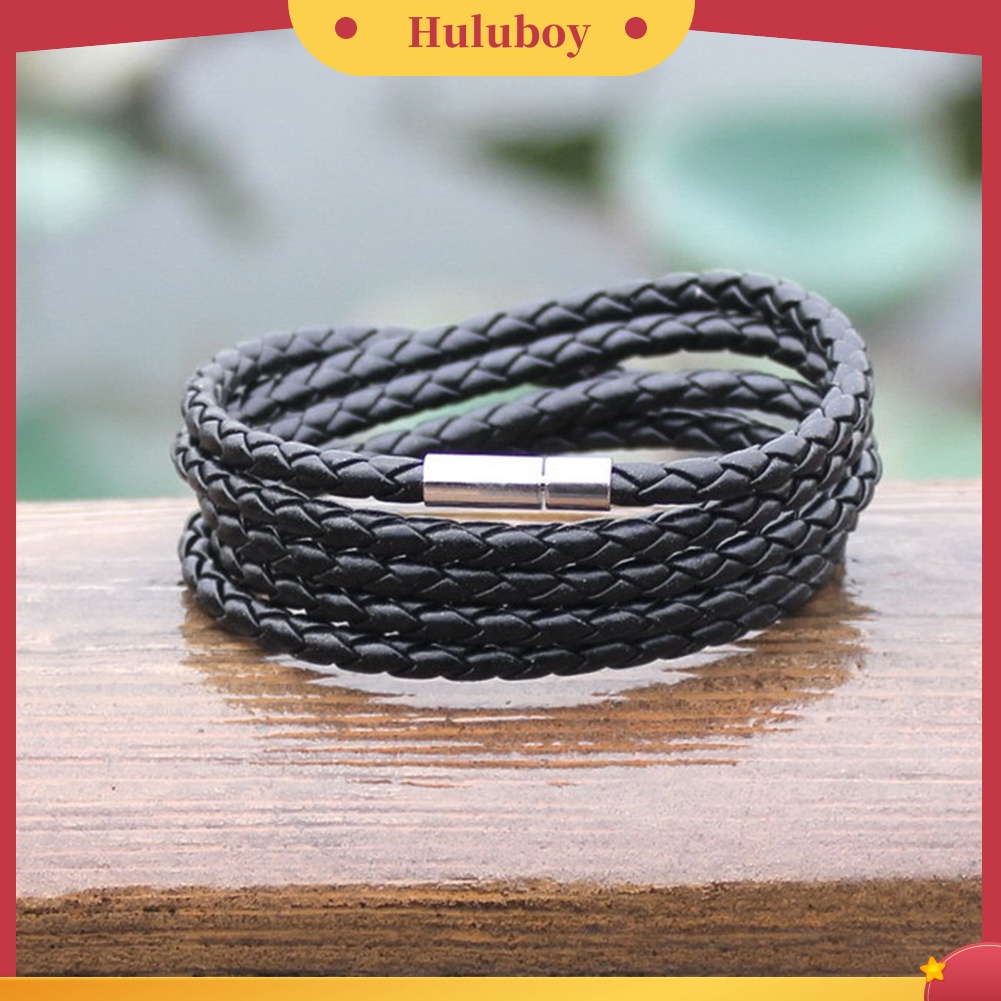 Hu Hu Hu Hu Hu Alat Bantu Pasang Kacamata♡ Gelang Kulit Imitasi Multilayer Untuk Unisex