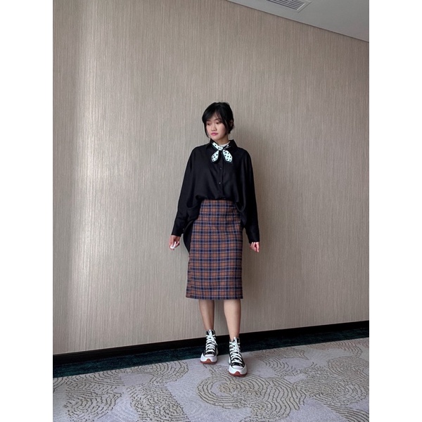 Zelonica Oksford Rok Tartan Bahan Flanel