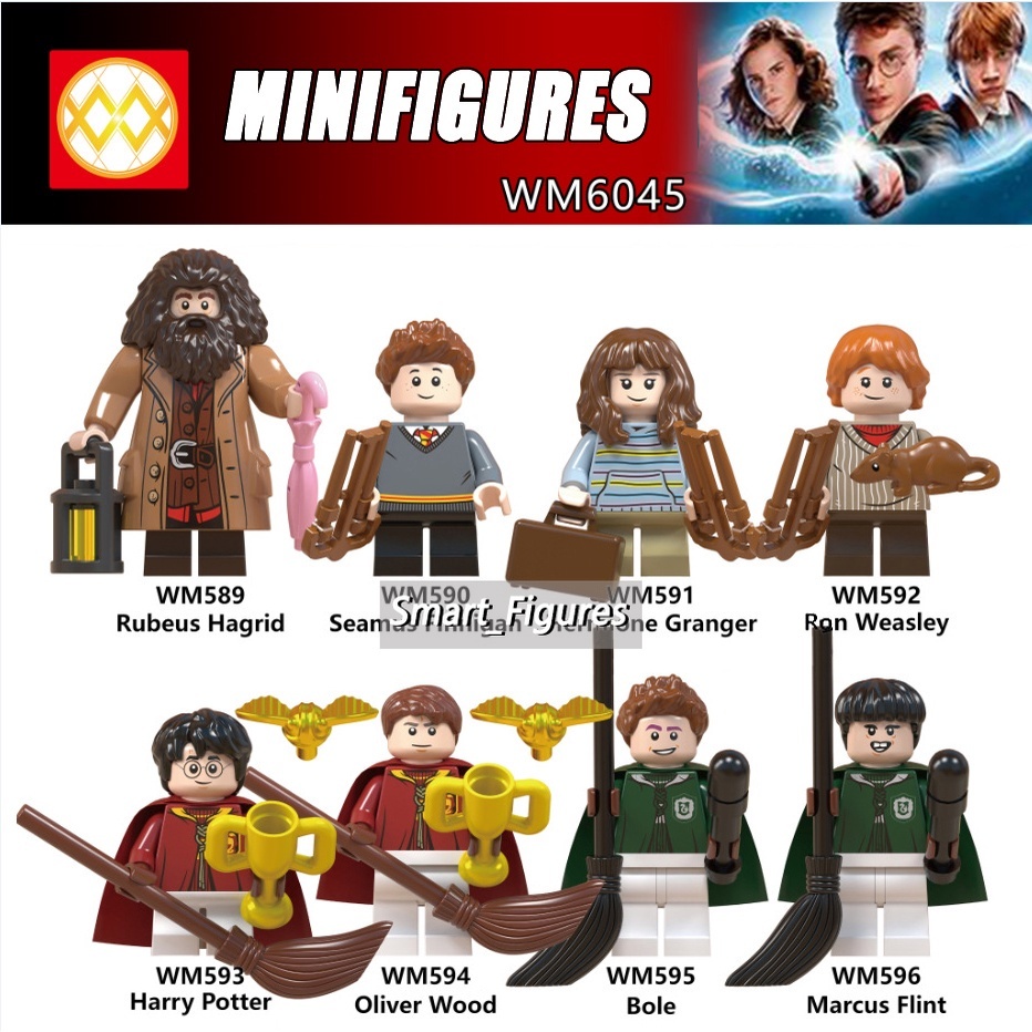 Mainan Action Figure Mini Karakter Harry Potter Sorcerer 's Stone Rubeus Hagrid Seamus Finnigan Hermione Granger WM6045