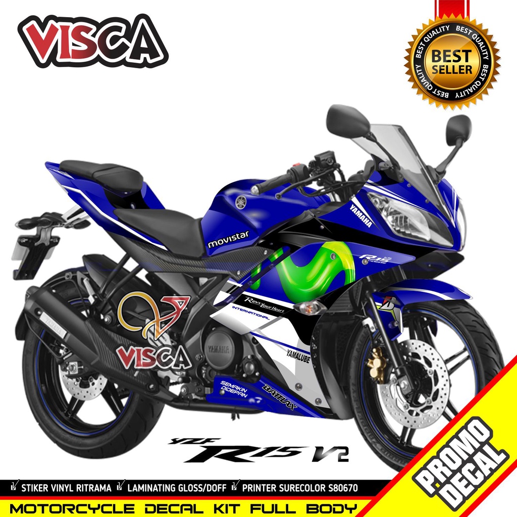 Decal R15 V2 Full Body Stiker R15 V2 Striping R15 V2 Sticker R15 V2 Full Blok motif ms