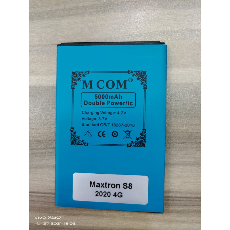 Battery Batre Baterai Double Power Mcom Maxtron S8 2020 4G
