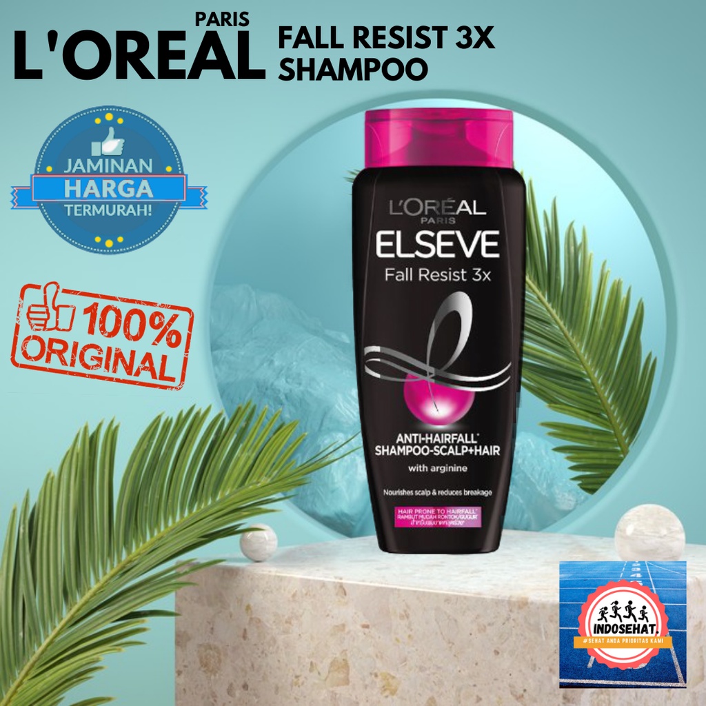 LOREAL Paris Fall Resist 3x Shampoo - Shampo Perawatan Rambut Rontok Patah 280 ml