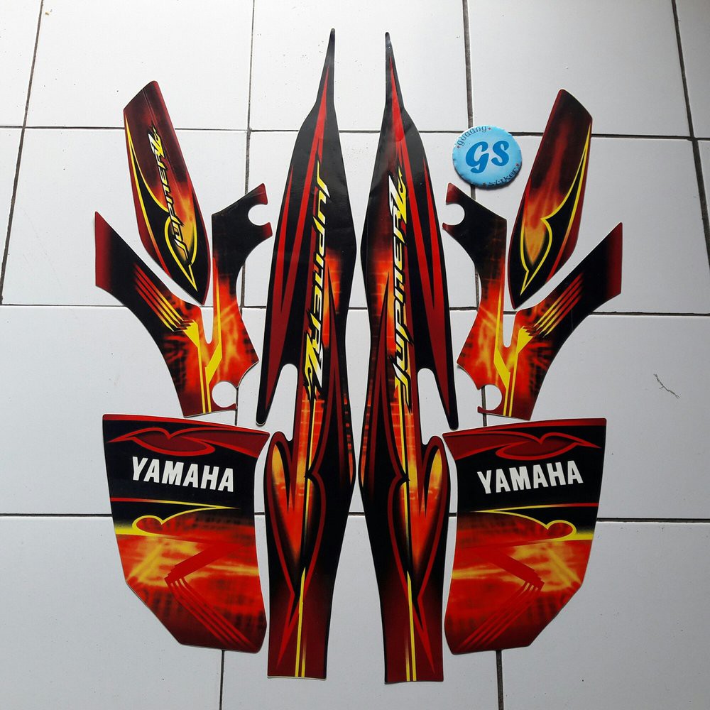 stiker motor jupiter z 2008 merah