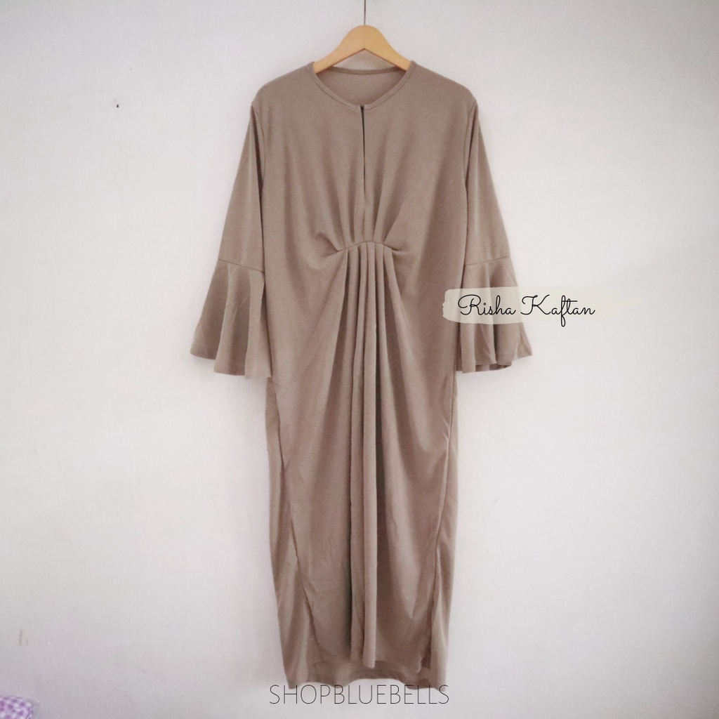 Risha Kaftan - Pastel Dress Muslim Maxi Kerut