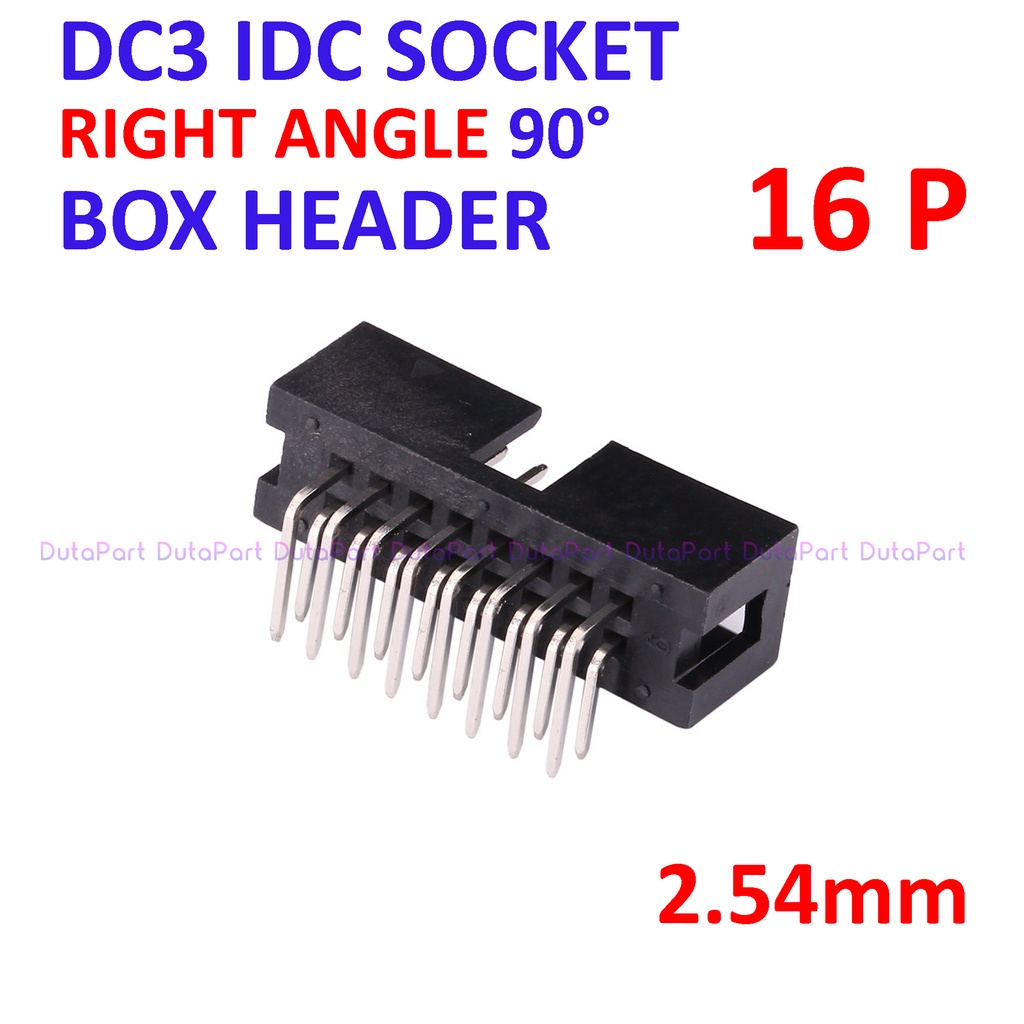 DC3-16P Socket IDC Male Right Angle Siku 16P 16 Pin 2x8 Box Header