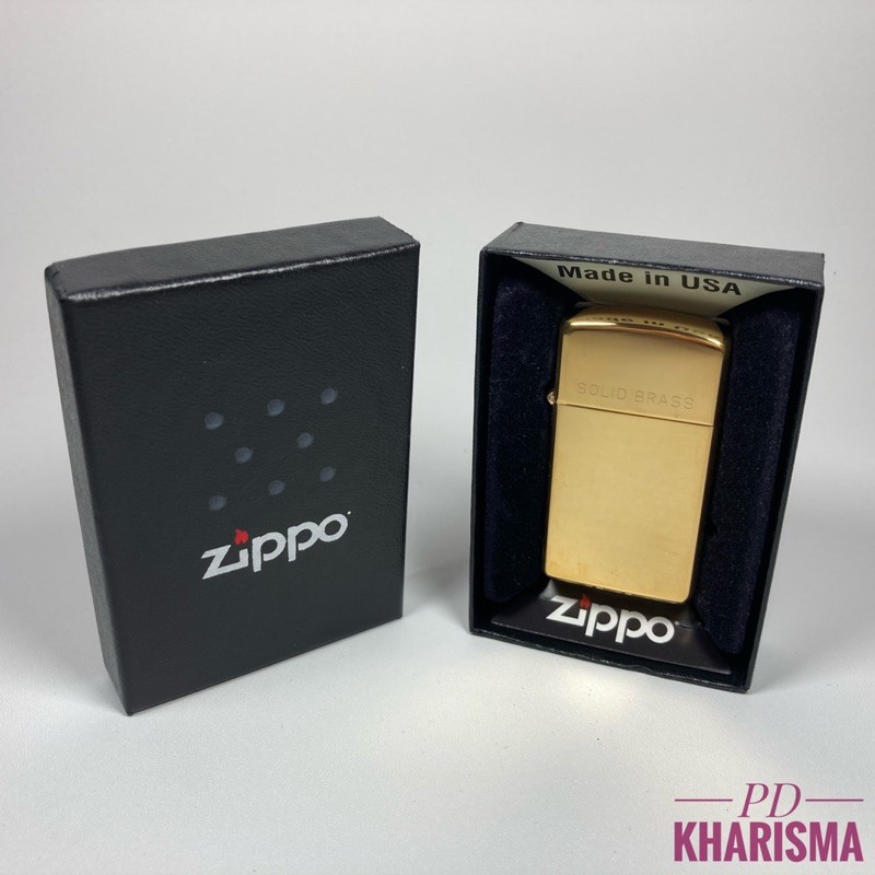 KOREK ZIPPO 1654 SLIM SOLID BRASS