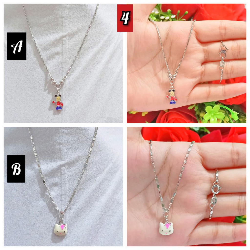 Kalung Anak Hello Kitty gold silver (COD)