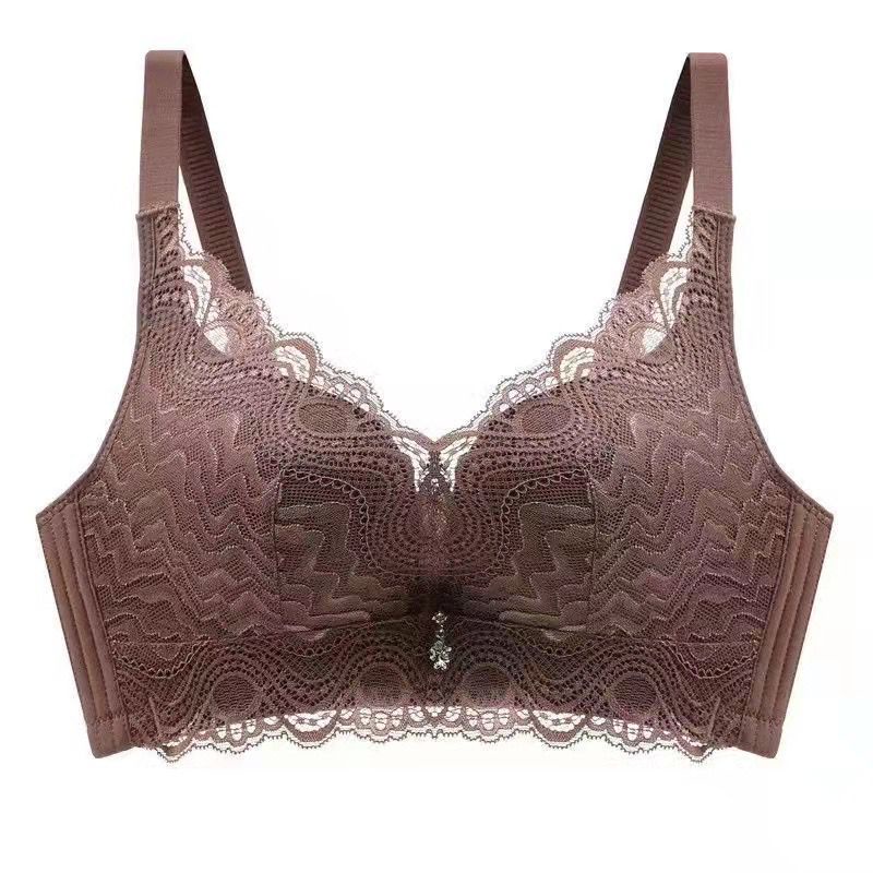 [ LINGERIE MASTER ] - (B-35) BRa women bra BH WANITA PUSH UP busa tipis nyaman BRA WANITA TANPA KAWAT-B-35 Brown