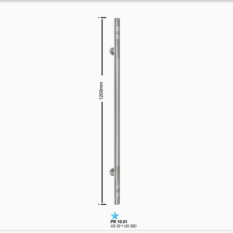 GRADINO - HANDLE PINTU/PULL HANDLE GRADINO PR 10.01 STAINLESS 120 CM