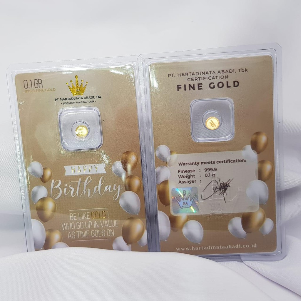 

Happy Birthday (Ballon) Gold Series | Kado | Gift | Hampers - Mini Gold Series - Logam Mulia Fine Gold 999.9