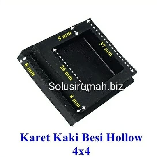 Kaki Karet Holo Hollow 4x4 1biji