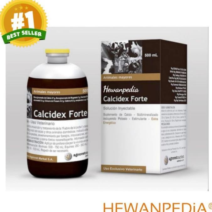 CALCIDEX FORTE 500 ml - Obat Ketosis Milk Fever Ambruk Hewan Ternak
