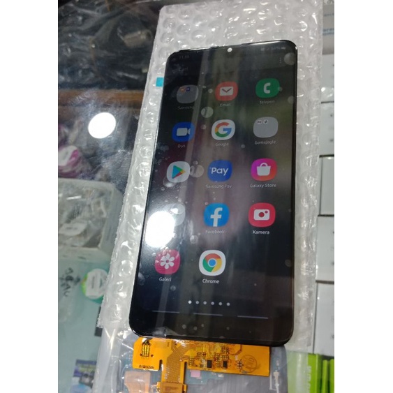 LCD TOUCHSCREEN FULLSET SAMSUNG GALAXY A50 ORIGINAL. HITAM