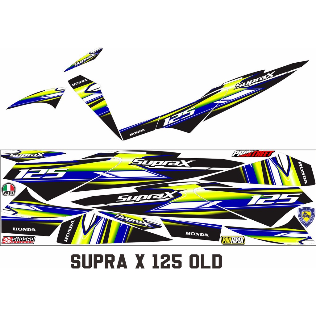 VARIASI LIS CUSTOM / COD STICKER VARIASI MOTOR HONDA SUPRA X 125 OLD STRIPING VARIASI/STICKER CUSTOM