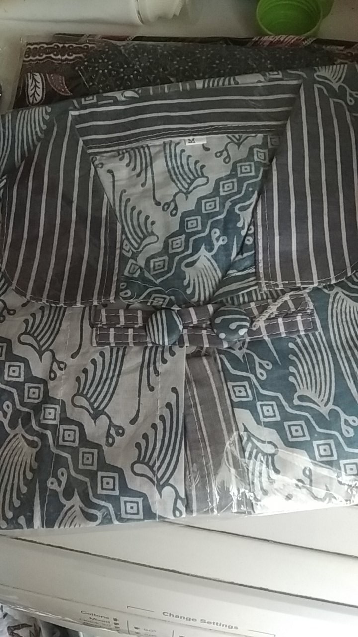 Tey-17 Batik Wanita Asj Sa Hrb026 Kenongo Kemeja Tosca Pendek