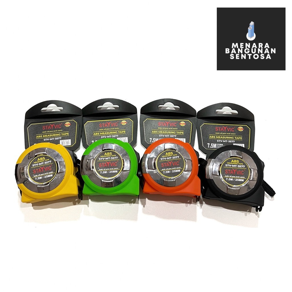 Meteran Stayvic ABS Warna 7.5m - Rol Meter Tukang 7.5 Meter - Measure Tape