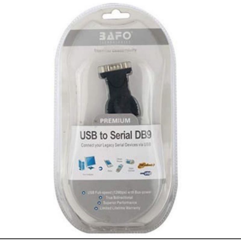 KABEL CONVERTER USB TO RS232 SERIAL DB9 BAFO ORIGINAL / USB TO RS232