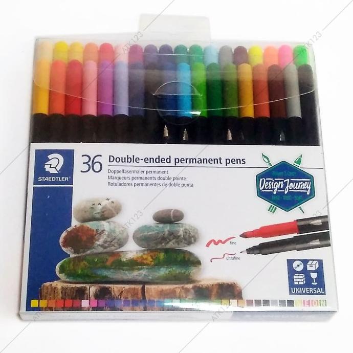 

Spidol Warna Staedtler Double-Ended Permanent Pens 36 Colours ---READY---