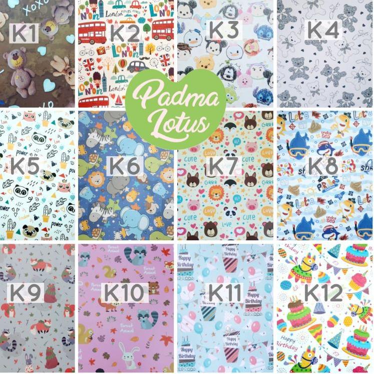 

[PROMO RQY97] Kertas kado motif anak dewasa unisex sansan wawa sanwa Terkini