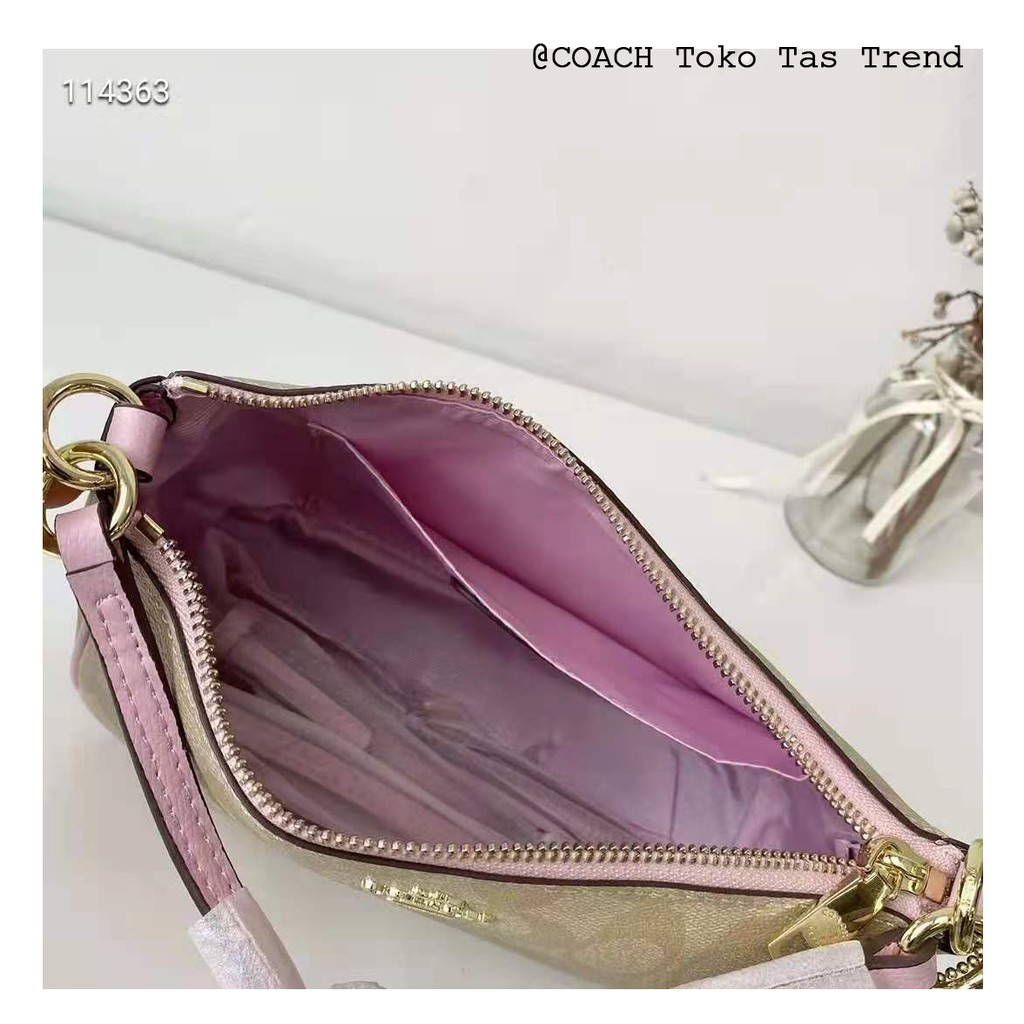 Sale !! Tas Wanita Original Coach 36674 Signature Top Handle Pouch Tas Bahu