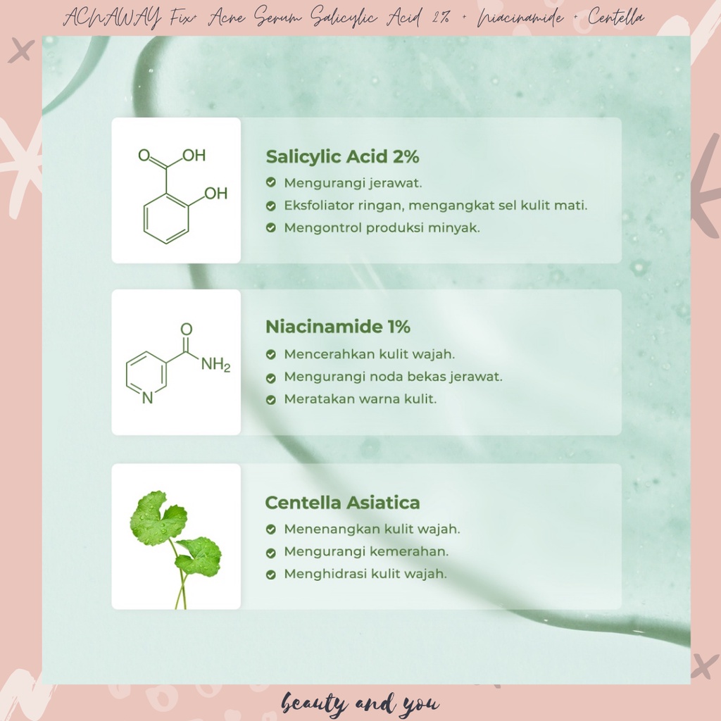 ACNAWAY Fix+ Acne Serum Salicylic Acid 2% + Niacinamide + Centella Original Skincare (ORIGINAL)