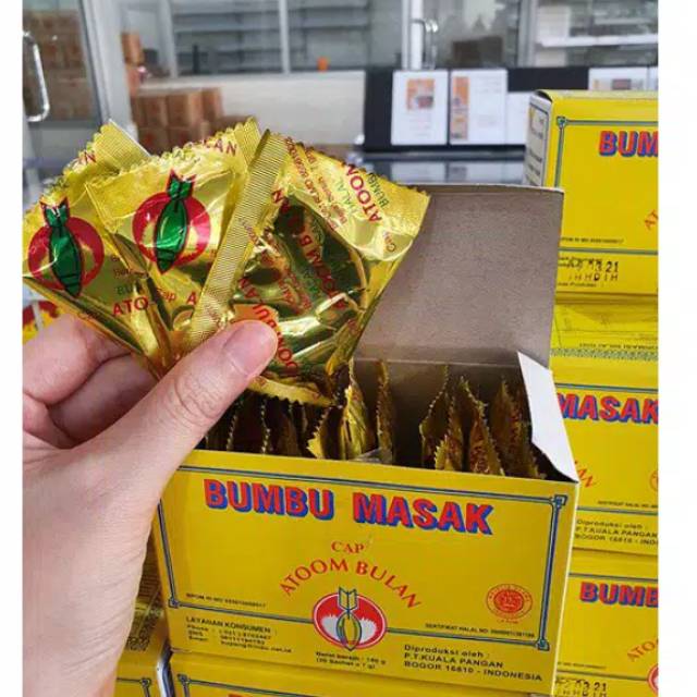

Atoom bulan bumbu tabur sachet isi 20 pcs/box