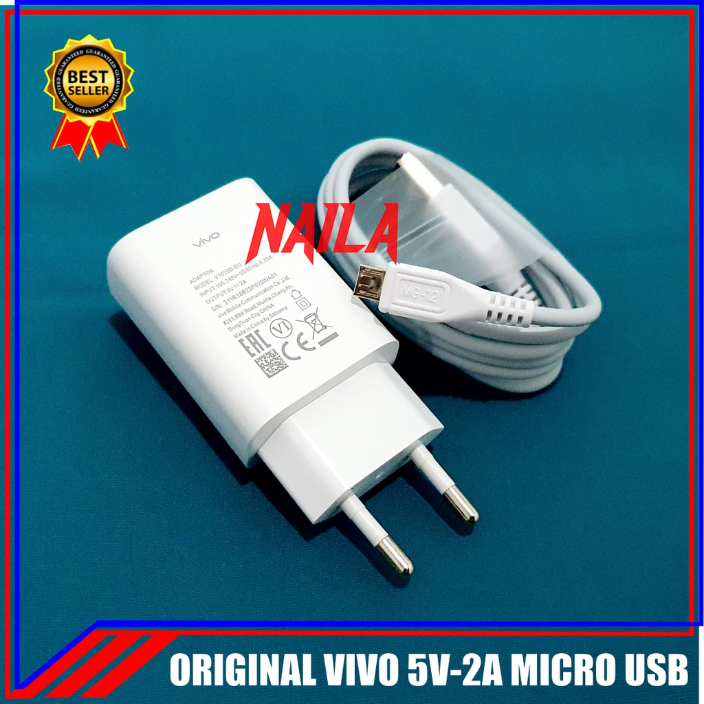 Charger Vivo Y20 Vivo Y1s Y12s Y12i ORIGINAL 100% Micro USB 10 Watt