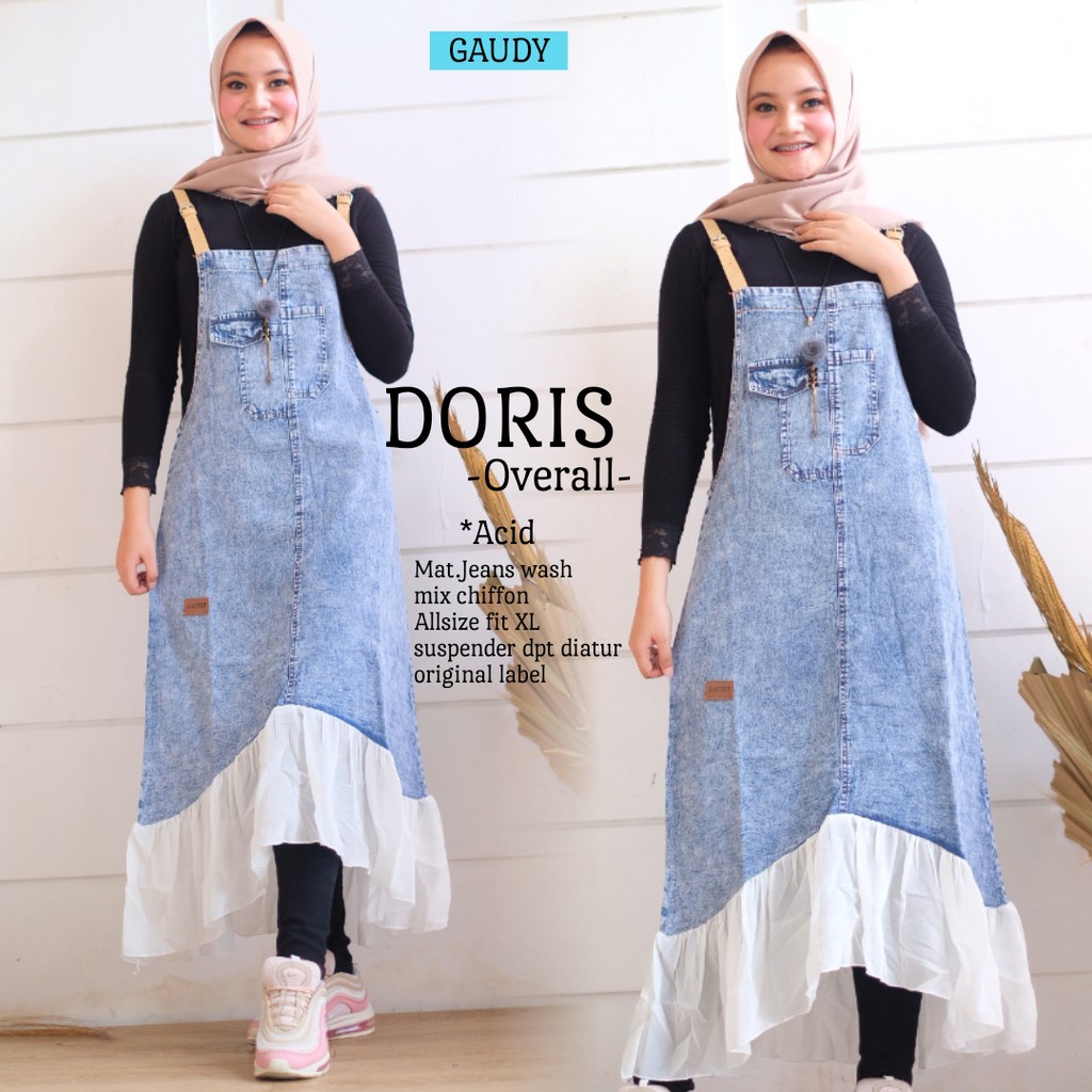 ((VARIAN 2 WARNA)) DORIS OVERALL MATT JEANS WASH