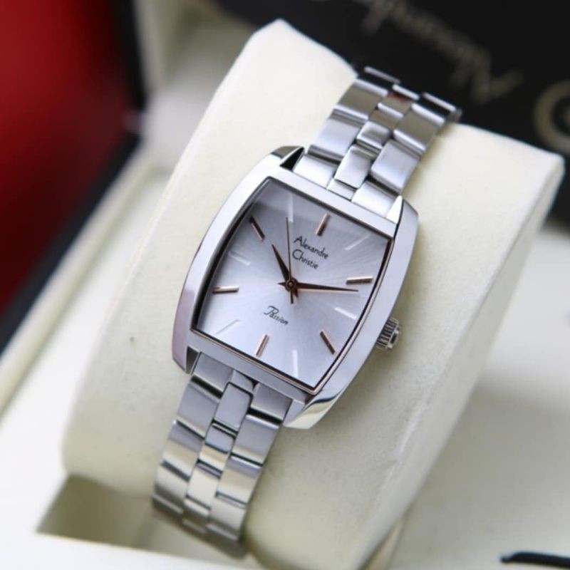 Jam Tangan Alexander Christie Wanita Silver ac2892 Original