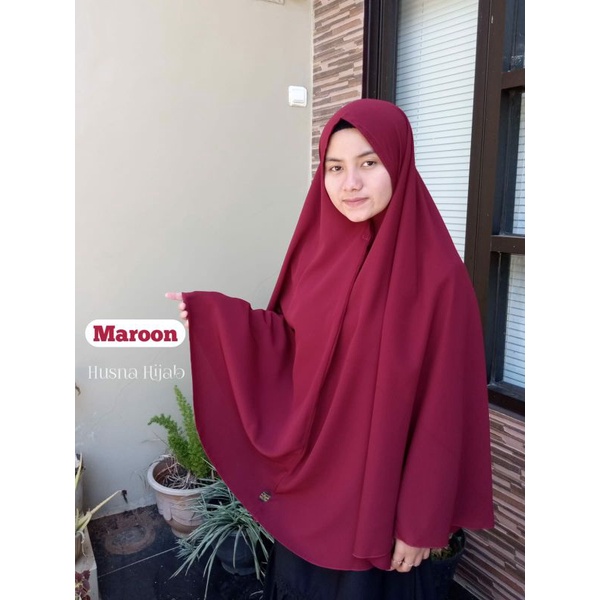 [BRAND HUSNA HIJAB] Kerudung Jumbo Non Ped / Jilbab Jumbo / Khimar Jumbo Non Ped