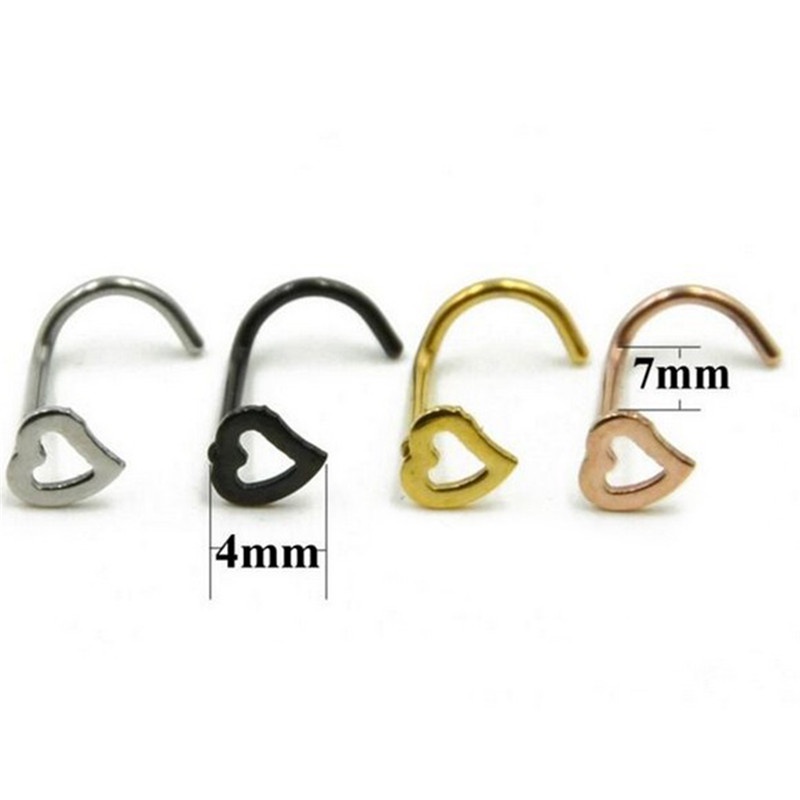 Cincin Tindik Hidung / Bibir / Tubuh Bahan Stainless Steel Gaya Punk